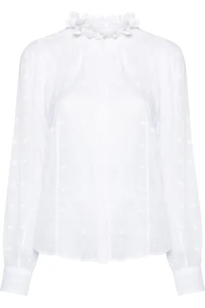 Marant Etoile Terzali blouse met geborduurde bloemen
