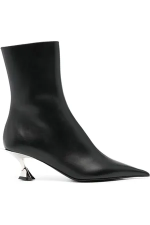 MUGLER Tabi leren enkellaarzen