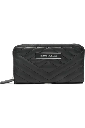 Armani Exchange Gevoerde portemonnee met logoplakkaat