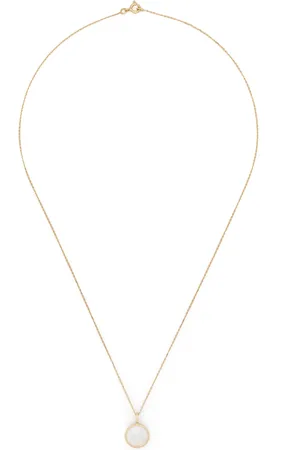 Aurélie Bidermann 18kt geelgouden Chivor halsketting met diamant