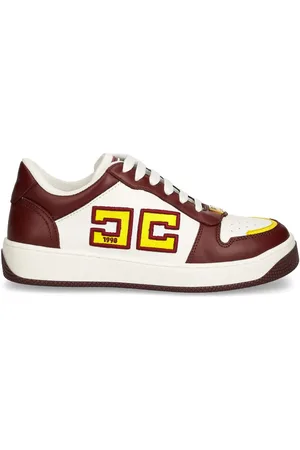 Elisabetta Franchi Tweekleurige leren sneakers