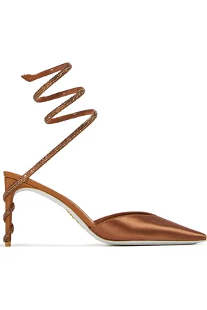 RENE CAOVILLA 80 mm satijnen pumps