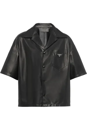 Prada Bowlingshirt van nappa leer