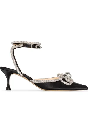 Mach & Mach Double Bow pumps verfraaid met kristallen