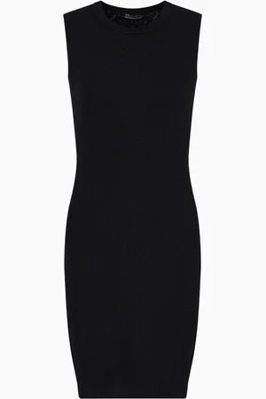 Armani Exchange Gebreide jurk met monogram