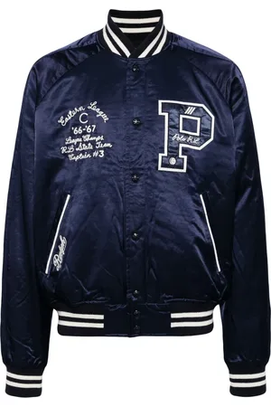Ralph Lauren Satijnen bomberjack met logoplakkaat