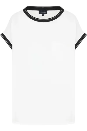 Emporio Armani Chiffon blouse met korte mouwen