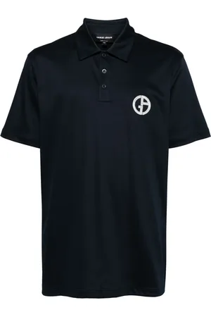 Giorgio Armani Katoenen poloshirt met geborduurd logo