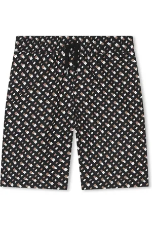 HUGO BOSS Zwembroek met trekkoordtaille en monogram