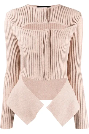 ANDREADAMO Ribgebreid vest