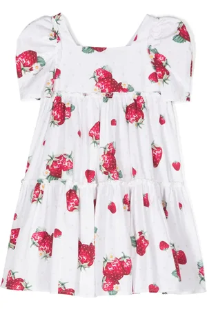 MONNALISA Jurk met aardbeiprint