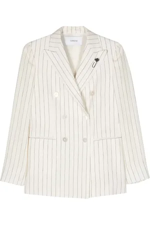 LARDINI Blazer met krijtstreep en dubbele rij knopen