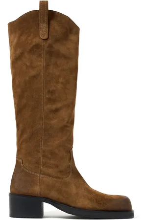 Bimba y Lola 45 mm leren cowboylaarzen met split