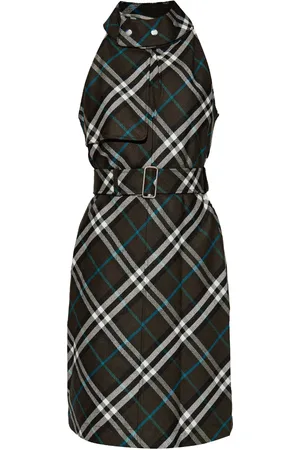 Burberry Geruite jurk met halternek