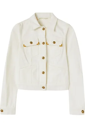 Palm Angels Denim jack met gespreide kraag
