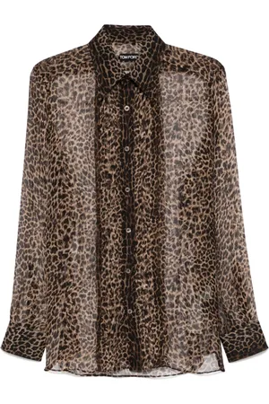 Tom Ford Overhemd met luipaardprint