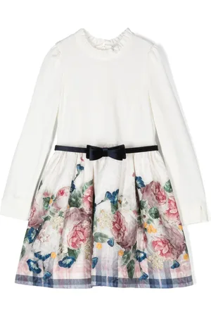 MONNALISA Jurk met brokaat en bloemenprint