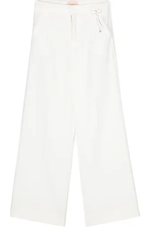 Elisabetta Franchi High waist broek met wijde pijpen