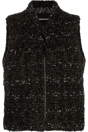 Fabiana Filippi Gilet met trechterhals