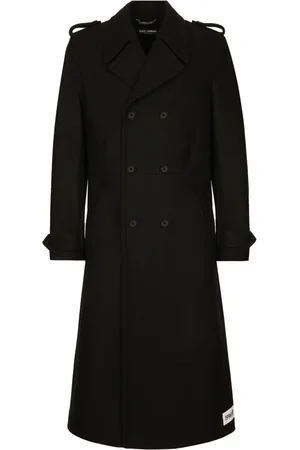 Dolce & Gabbana Jas met logopatch en dubbele rij knopen