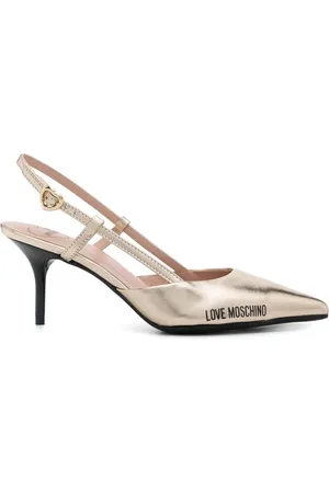 Moschino 65mm logoprint pumps