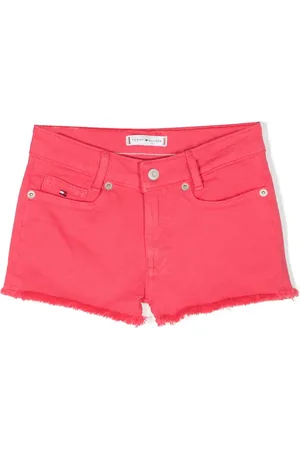 Tommy Hilfiger Spijkershorts met franje afwerking