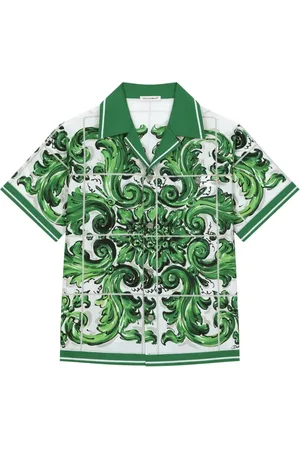 Dolce & Gabbana Majolica popeline shirt met print