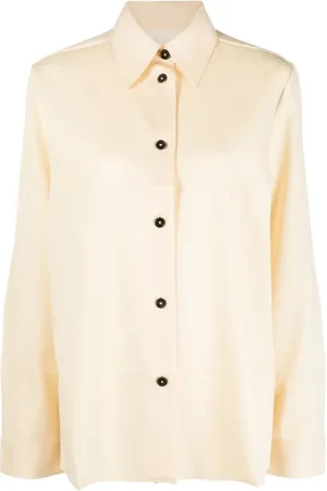 Jil Sander Blouse met contrasterende knoop