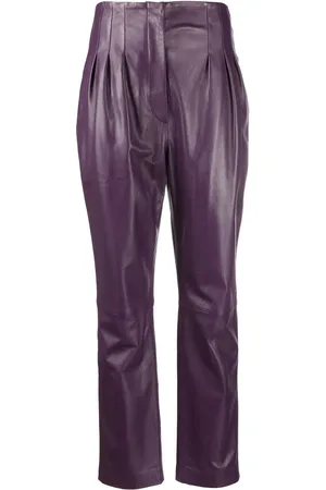 Alberta Ferretti Leren broek