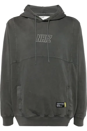 Izzue Katoenen hoodie met geborduurd logo
