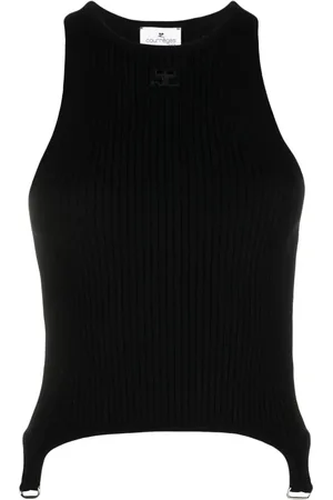 Courrèges Top met logopatch