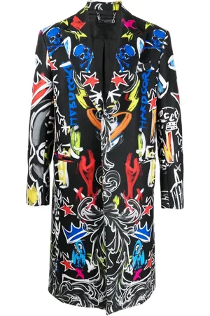 Philipp Plein Mantel met enkele rij knopen
