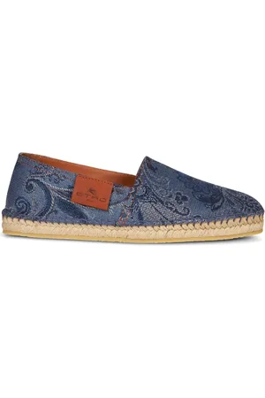 Etro Denim espadrilles met jacquard