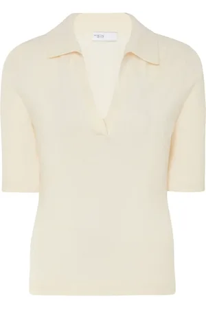 ROSETTA GETTY Gebreide polotop met open hals