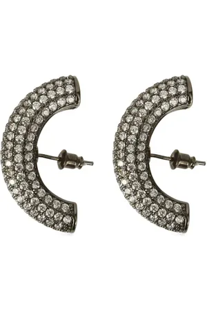 Panconesi Oorbellen met zirconia en halve ring