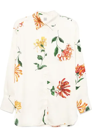 Totême Blouse met gesmockt effect