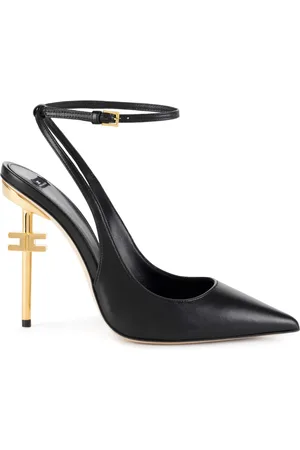 Elisabetta Franchi 105 mm leren slingback pumps