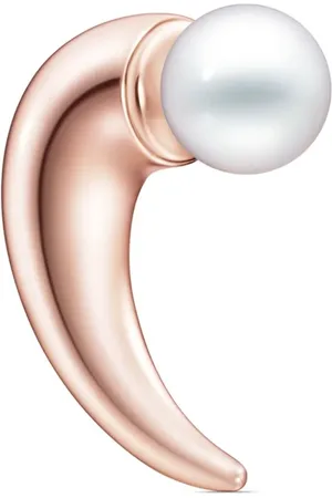 Tasaki 18kt SAKURAGOLD™ Collection Line Danger Horn oorbel met parel