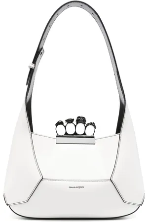 Alexander McQueen Four Ring leren schoudertas