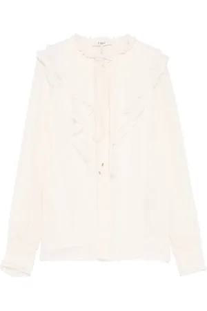 Chloé Zijden blouse met ruches