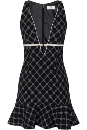 Elisabetta Franchi Jurk met diamantpatroon