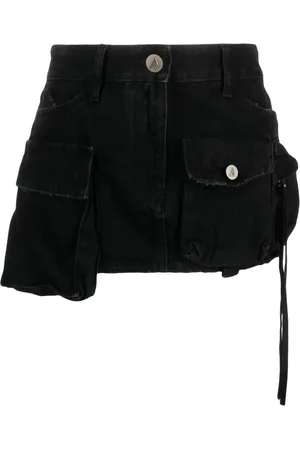 The Attico Fay cargo denim miniskirt