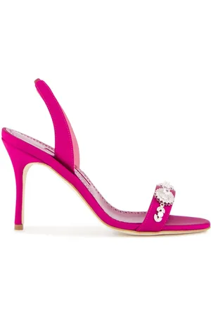 Manolo Blahnik Lamisan 90 mm slingback sandalen