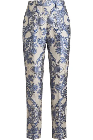 Etro Cigarette broek met paisley jacquard