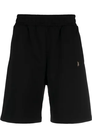 Palm Angels Trainingsshorts met monogram plakkaat