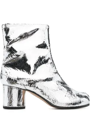 Maison Margiela Tabi 60mm enkellaarzen met spiegeleffect