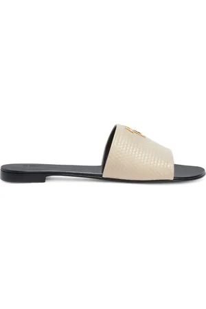 Giuseppe Zanotti Shirley slippers met geometrisch reliëf