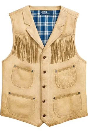 Ralph Lauren Leren spencer met franje