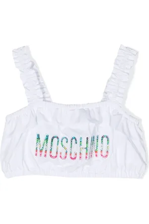 Moschino Bikinitop met geborduurd logo