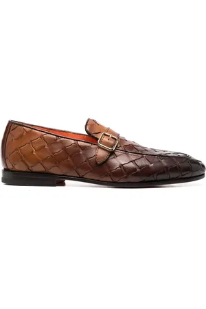 santoni Leren loafers